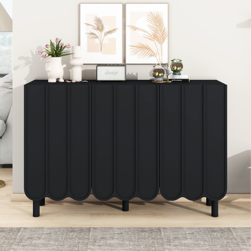 Armoire noire avec tablettes réglables, 5 pieds solides pour un espace de rangement minimaliste et une salle d'étude robuste