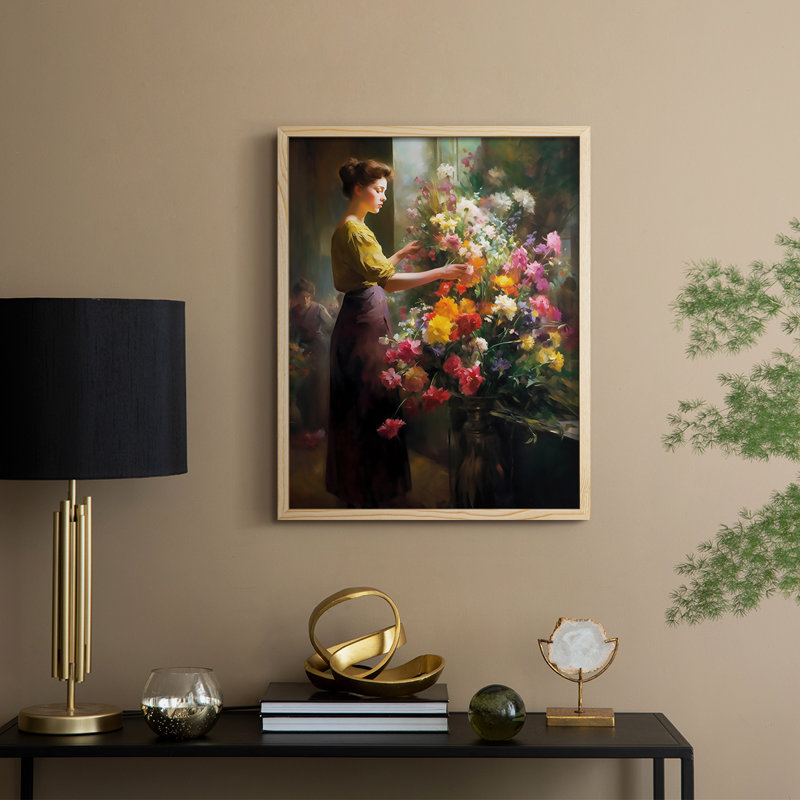 Reproduction encadrée WOMEN Series CDxx - bois massif, Naturel, H 15 po x l 12 po