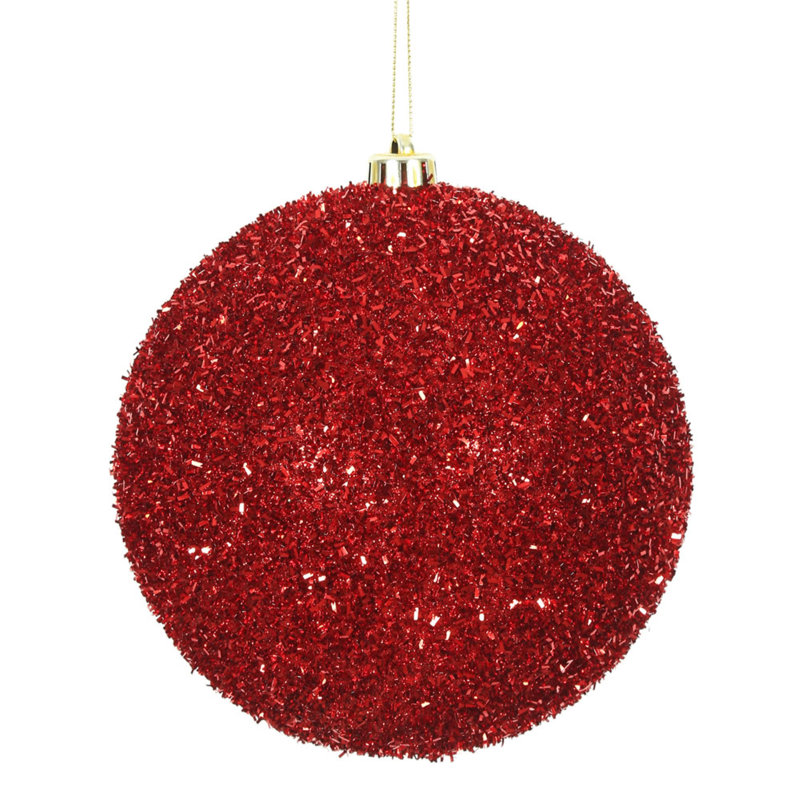 Ornement boule Tinsel, Rouge