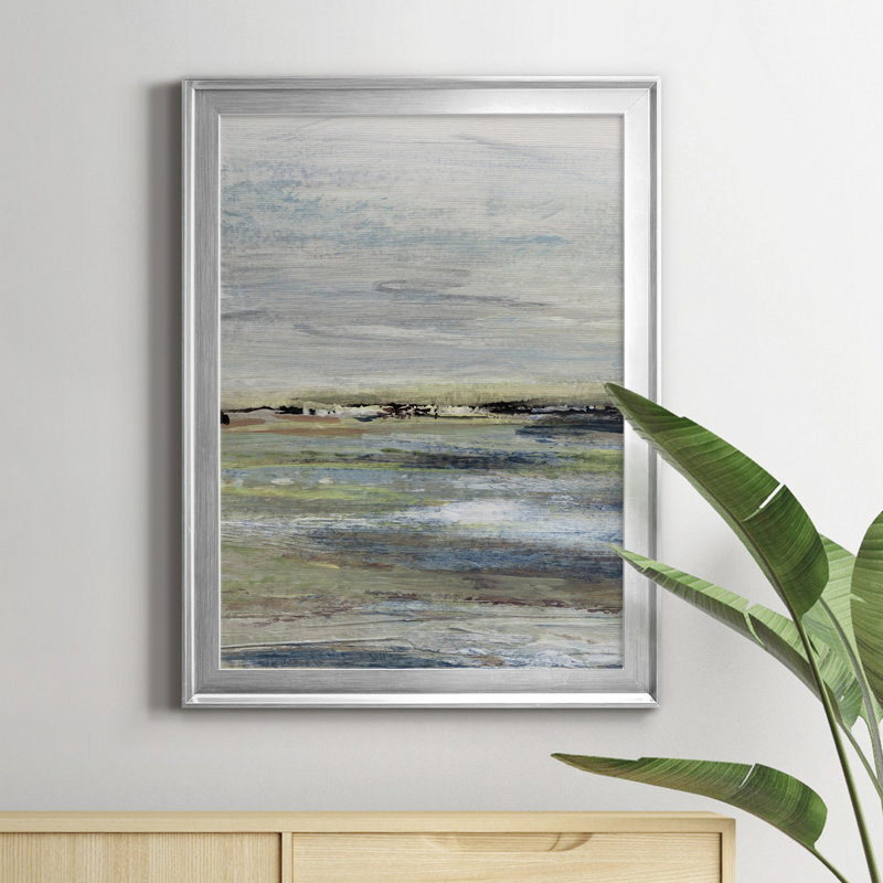 Wetlands I - Peinture sur toile encadrée, H 26,5 po x l 36,5 po x P 1,5 po, Cadre argenté