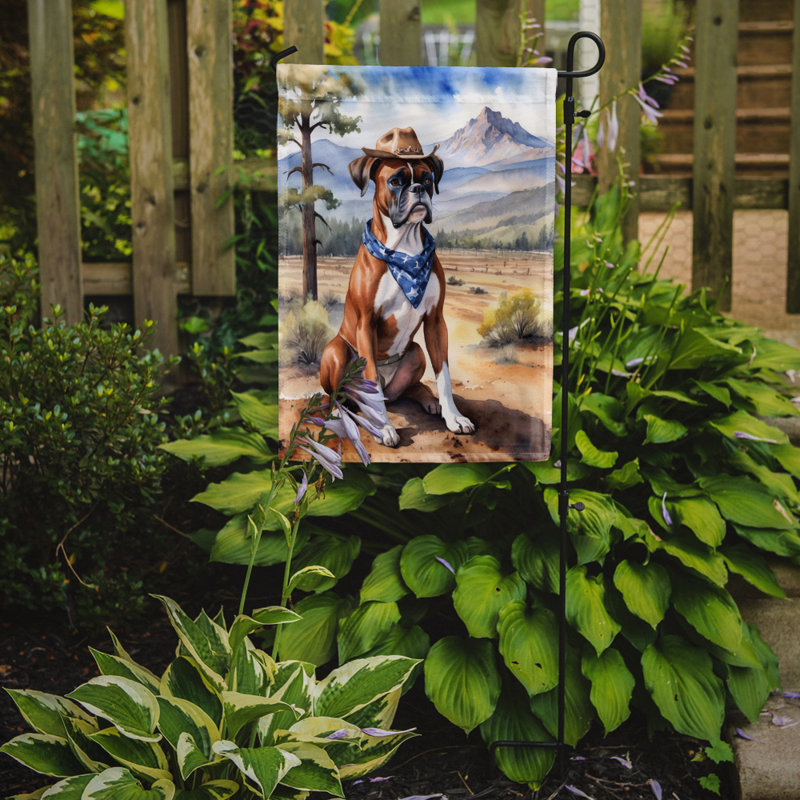 Drapeau Cowboy Welcome Garden, Boxer bleu