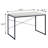 Antique White And Black Writing Desk With Metal Sled Base-860127963