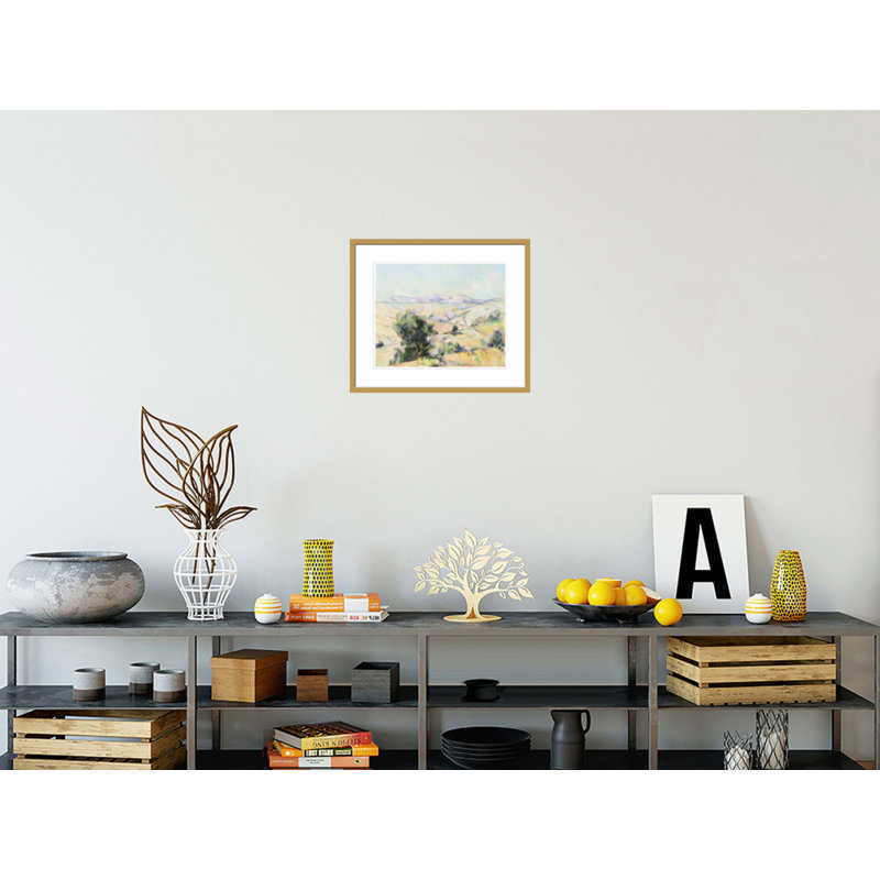 Paysage de montagne par Paul Cézanne - Impression numérique sur toile, H 17,75 po x l 20,87 po