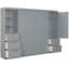 Lit Space en gris avec compartiments de rangement latéraux grand choix polyvalent - personnalisez votre espace de vie