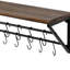Metal/Wood Rectangle Wall Mounted Pot Rack