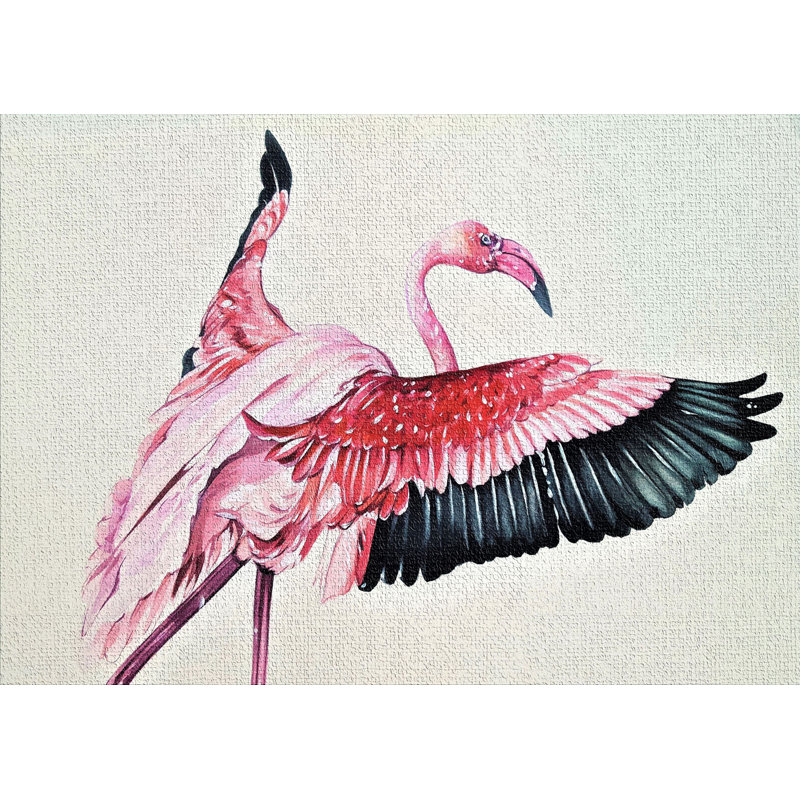 Tapis rose The Great Flamingo, Rectangle 2 pi x 5 pi