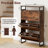 24 Pair Shoe Storage Cabinet, Industrial Shoe Storage Organizer Unit with 3 Flip Drawers