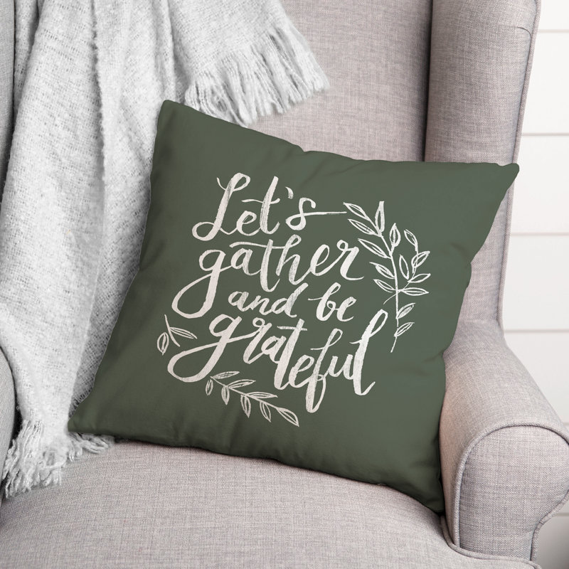 Outdoor Reversible Throw Pillow, H 18 po x l 18 po, Sauge