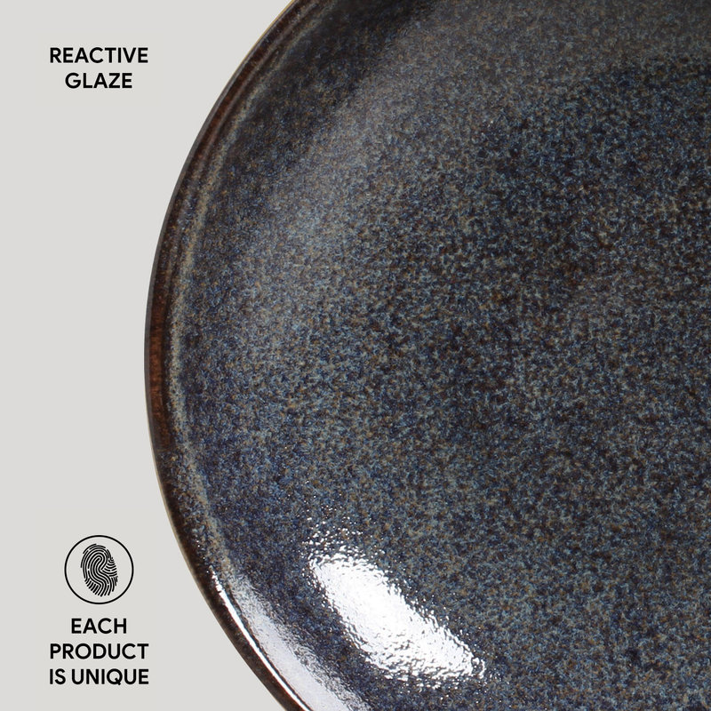 Assiette à salade ou à dessert en grès 9,84 po Titanium Commercial