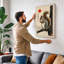 Squirrel in Silence Japandi - Wrapped Canvas-2146032448-2146032453
