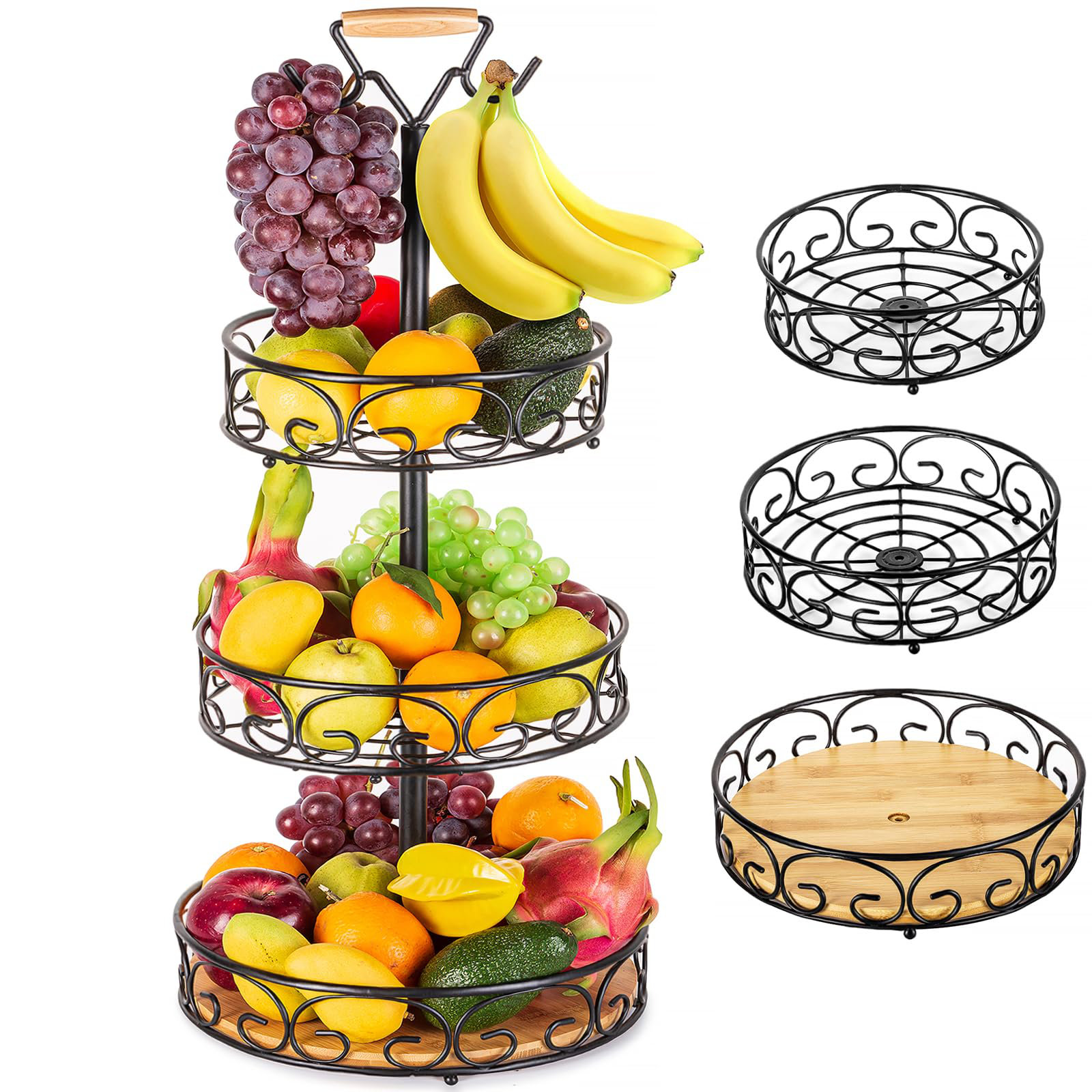 Red Barrel Studio® Large-Sized Fruit Bowl Tree Basket with Banana