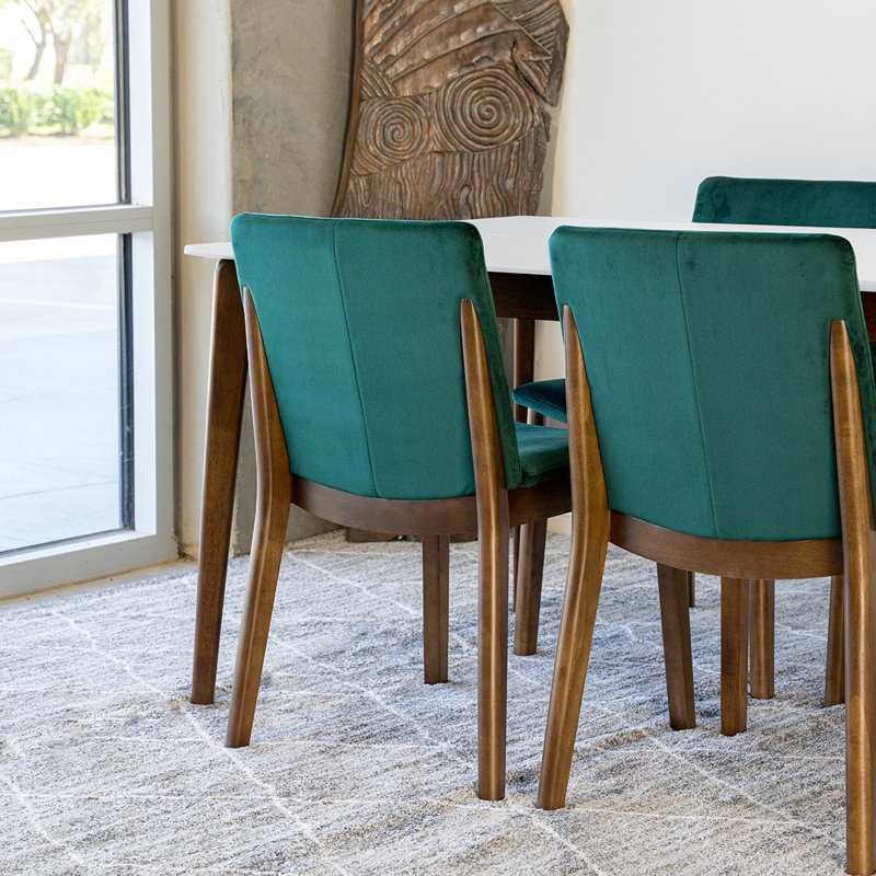 Ensemble repas 4 personnes Tongavine, Vert, Blanc