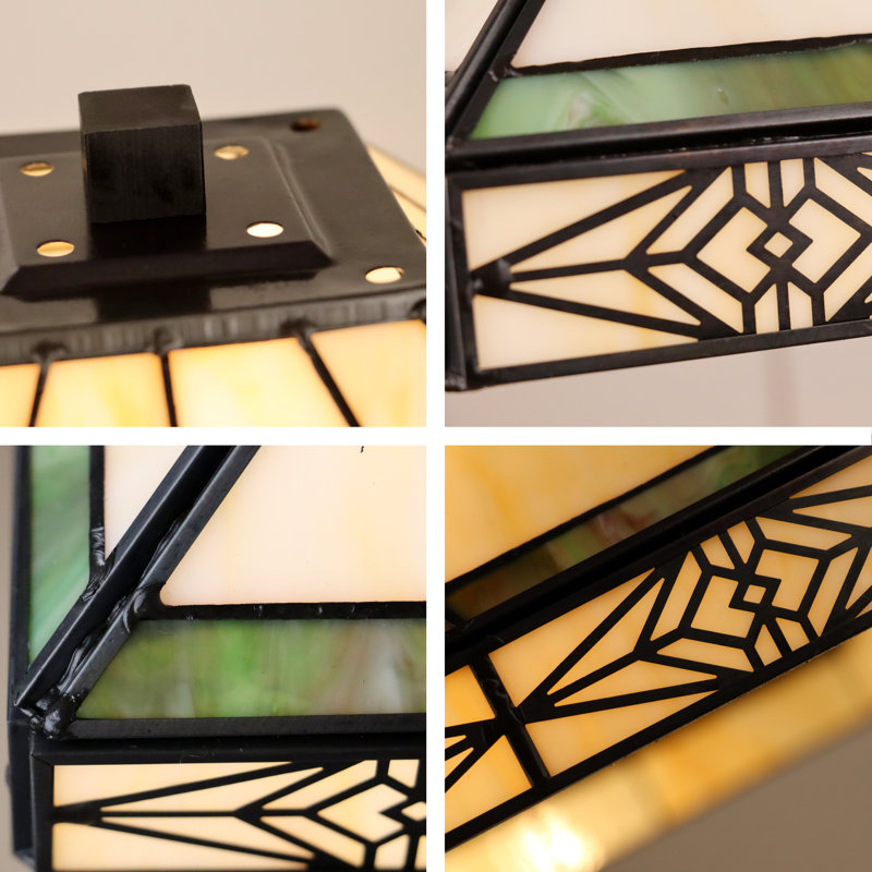 Theros 22.7" Bronze Stained Glass Mission Table Lamp