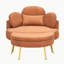 Fauteuil en velours côtelé avec repose-pieds-108743755