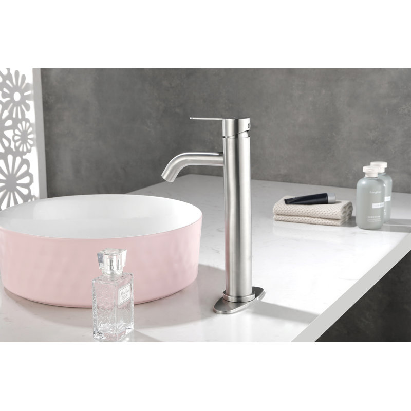 Robinet de lavabo de salle de bain à poignée simple pour installation facile, finition chromée | Idée de cadeau