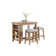 Labruna Table with 3 Open Shelves, Sandwash