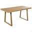 Outdoor 6 Seater Acacia Wood Dining Set With Cushins,Finish And Cream
