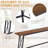 84" Industrial Bar Table Set with 4 Adjustable Swivel Bar Stools 