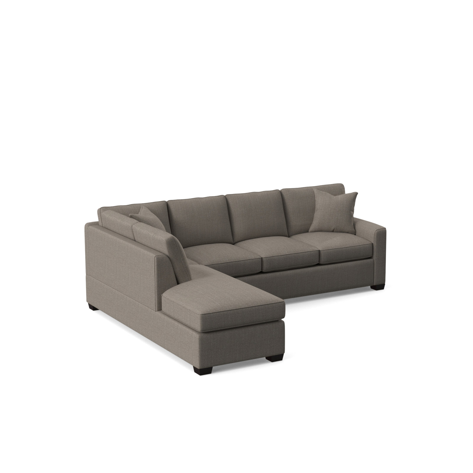 Frye Chaise Sectional, Left Hand Facing, Stone Crypton Performance; 0884-83, Java