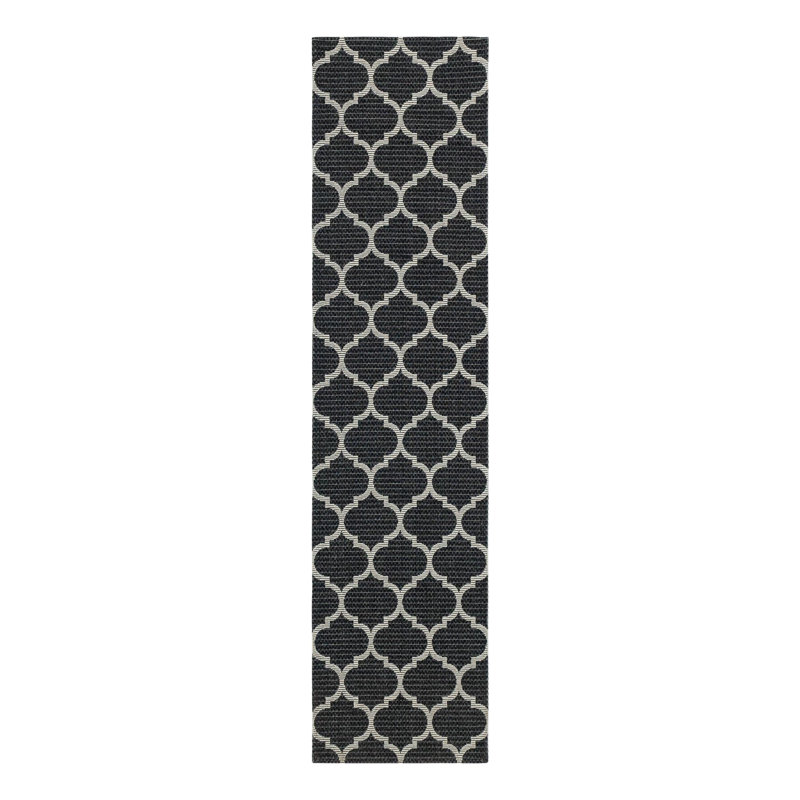 Cotton Geometric Indoor Rug, Runner 2' x 8'