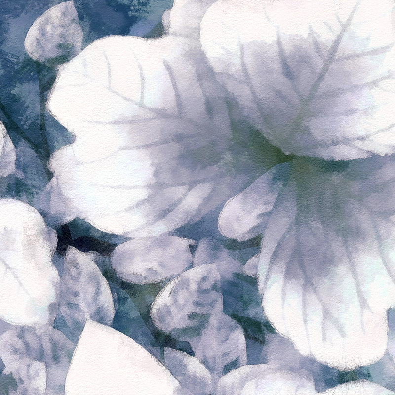 Blue Shaded Leaves I by Alonzo Saunders - Wrapped Canvas Painting, 51cm H x 51cm W x 3.8cm D