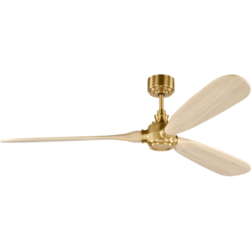 Valiant Smart 60 Ceiling Fan, Washed White Oak, Burnished Brass