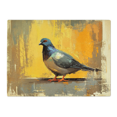 Pigeon Graphic  Glass Chopping Board