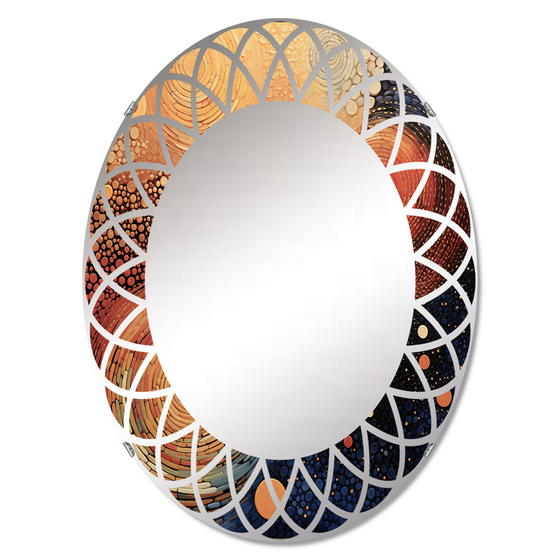Caraway - Miroir mural moderne ovale, 30 po x 20 po