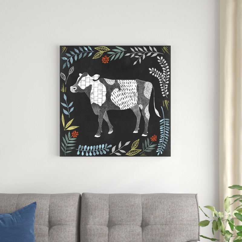 «Chalkboard Farmhouse I», peinture sur toile, H 30 po x l 30 po