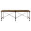 Solid Wood Top Metal Base Dining Table