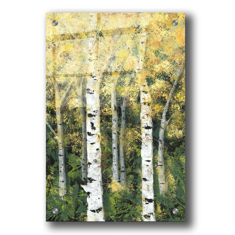 Biridiana Birch Treeline II par Jade Reynolds, H 36 po x l 24 po x P 0,2 po