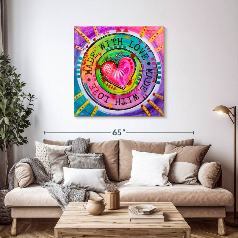 Made With Love, 39" H x 39" W