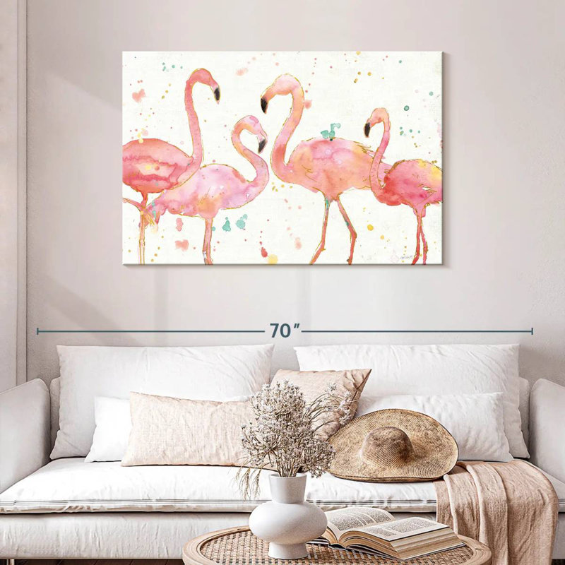 Flamant rose I, H 30 po x l 45 po