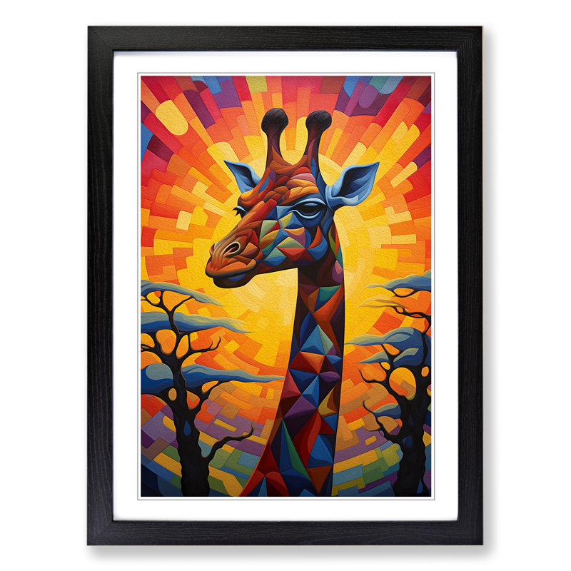 Single Picture Frame Print on Wood, Black Framed, 46cm H x 34cm W