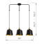 Luminaire suspendu pour îlot de cuisine 3 lumières The Aurelian Trio
