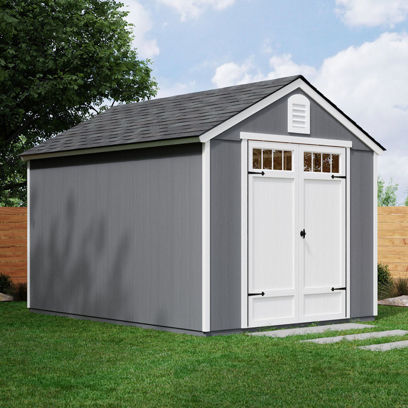 Greenbriar Wood Storage Shed 8 ft. W x 10 ft. D With Floor (Professional Installation Available), Yes