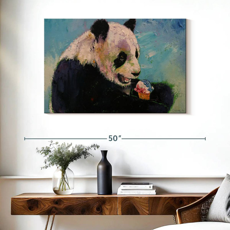 Brampt Panda Ice Cream, 26" H x 39" W