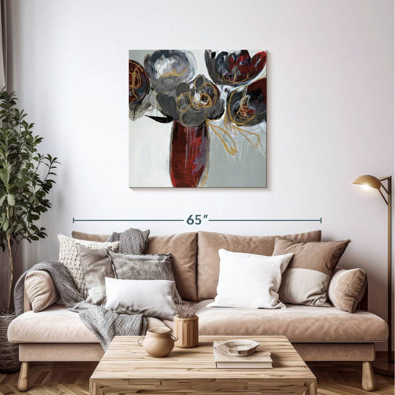 Ruby And Grey, 36" H x 36" W