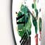 Trois cactus dans des pots en argile - horloge murale traditionnelle-60328926
