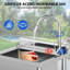 Freestanding Single Bowl Stainless Steel Kitchen Sink-138122898
