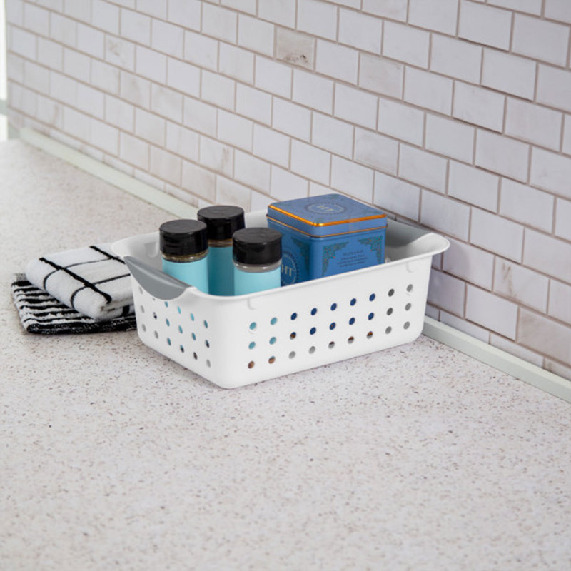 Sterilite Ultra Basket, Storage Bin Organize Closet, Cabinet, Pantry, Shelving and Countertops