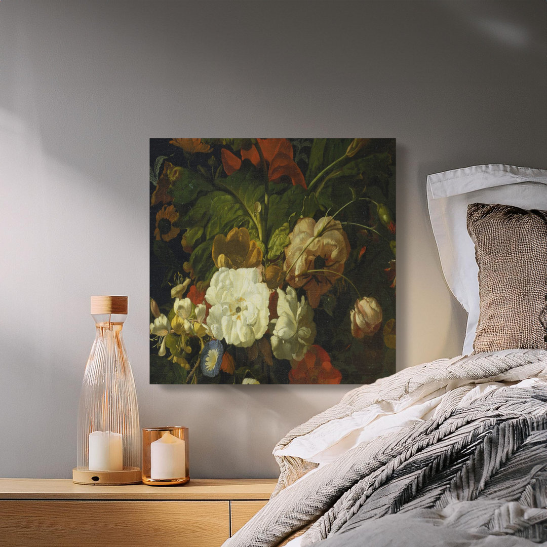 Floral Canvas Wall Art, Dutch Masters Style, Gallery Wrapped, Ready to Hang, Archival Quality, Flower Still Life, Statement Piece