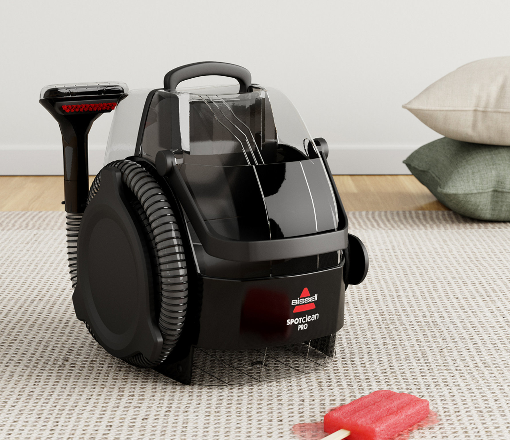 Nettoyeur de tapis portable Bissell SpotClean Pro sur un tapis
