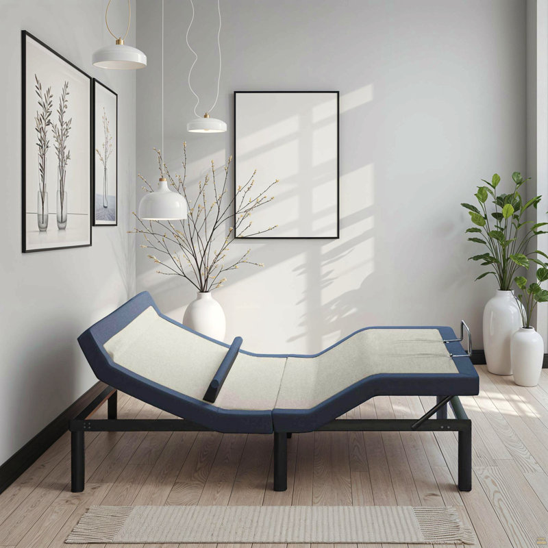 Base de lit simple TG réglable avec inclinaison de la tête / du pied et ajustement de la position lombaire