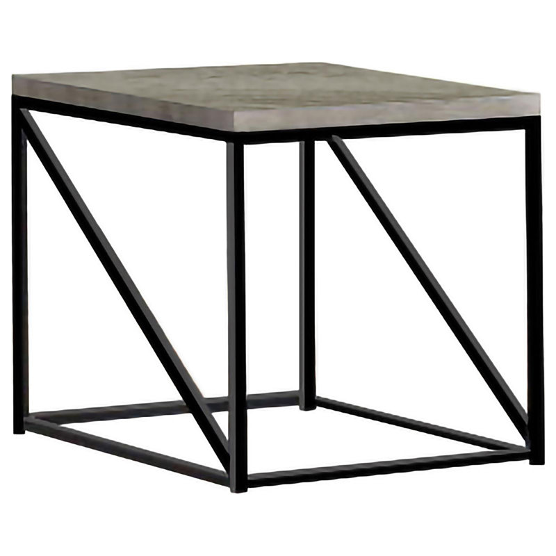 Grey Square End Table