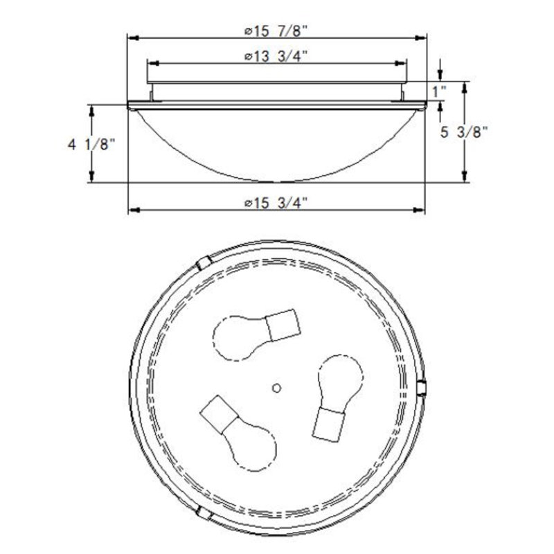 Glass Semi Flush Mount