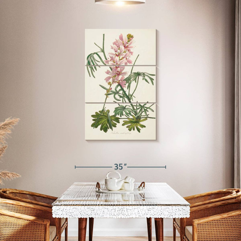 Harnek antique botanique I crème, H 45 po x l 28 po