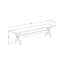 L'ensemble de table de salle à manger 6 pièces contient une table de salle à manger rectangulaire avec pieds en X et 4 chaises Parson en simili cuir noir avec banc, noir brossé