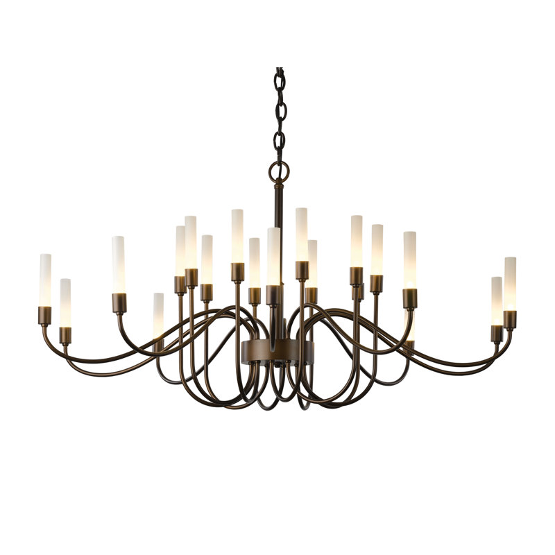 Lisse 20 - Light Candle Style Classic/Traditional Chandelier, Bronze