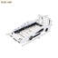 Twin Size Platform Bed With Race Car Design And Movable Function Wheels Guardrails, White - Stylish Protected Bedroom Option Appearance Wheels, Essential